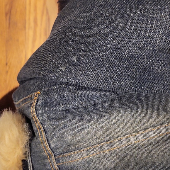 Giacca Blue Denim faux Sherpa Jean Jacket - Picture 7 of 9